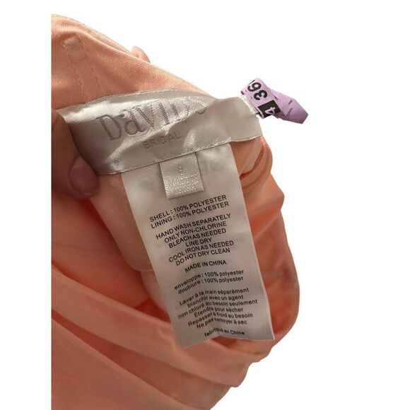 David's Bridal F15607 Bellini Knee Length Bridesmaid Prom Dress Women's Size 6 - Picture 5 of 6